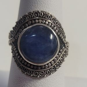 R395  Blue Tanzanite Solitaire Ring